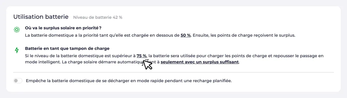 Charge du véhicule assistée par la batterie