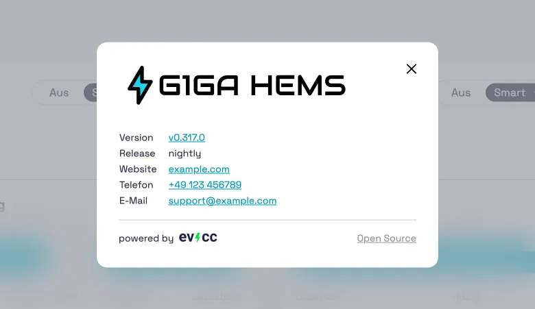 Version-Dialog mit eigenem Logo und Kontaktdaten
