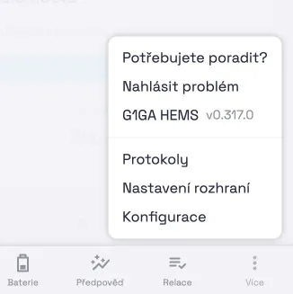 Navigační menu s vlastním názvem značky