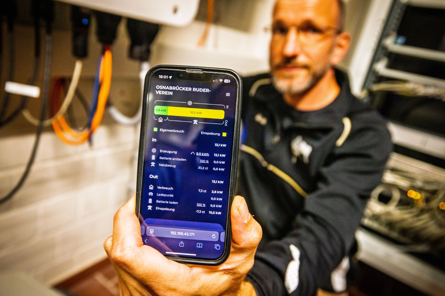 evcc Interface auf Smartphone
