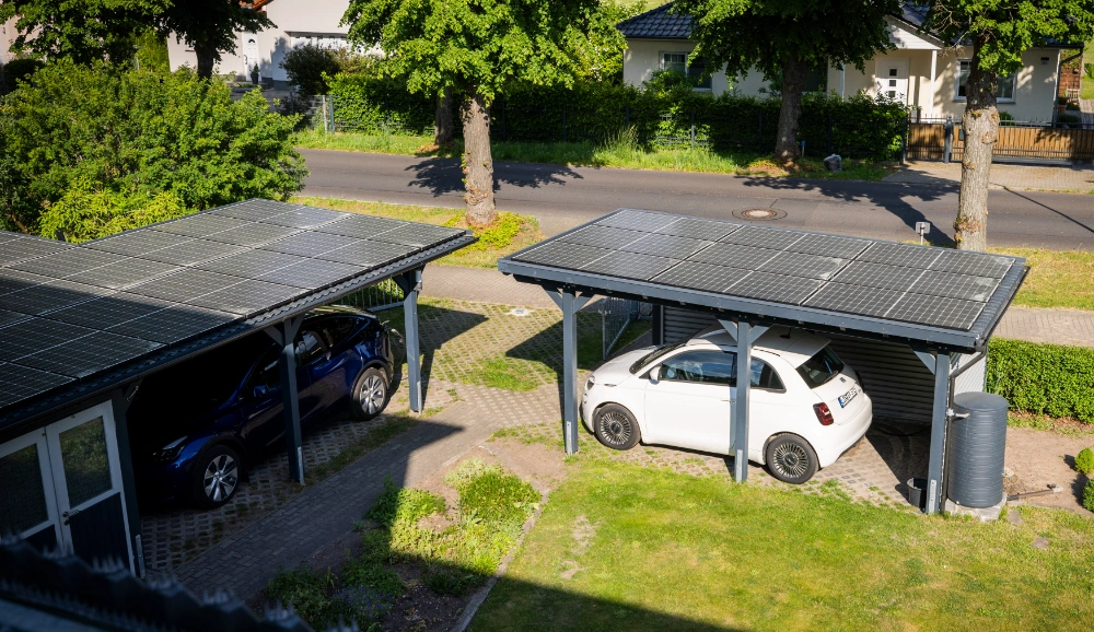 Carports with solar panels