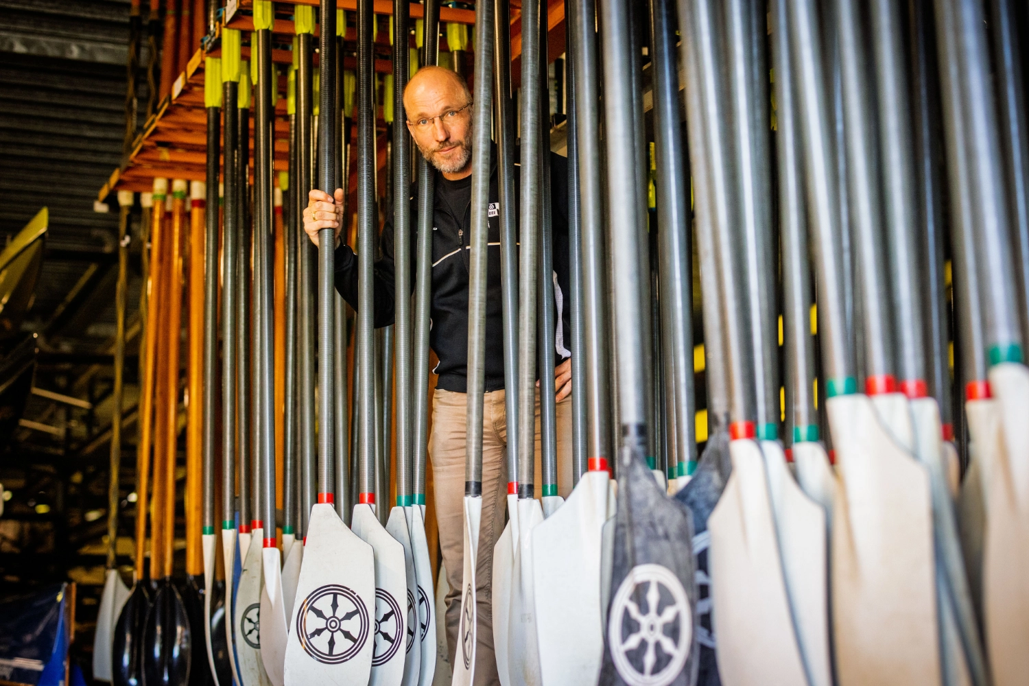 Markus in oar storage
